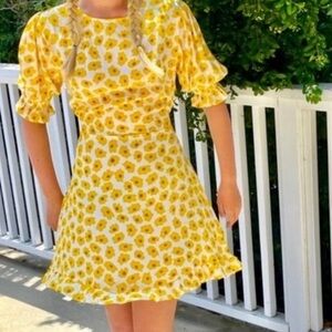 Faithfull the Brand Revolve sunflower daisy dress